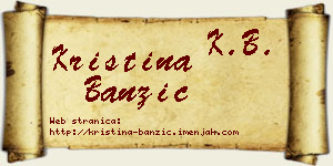 Kristina Banzić vizit kartica